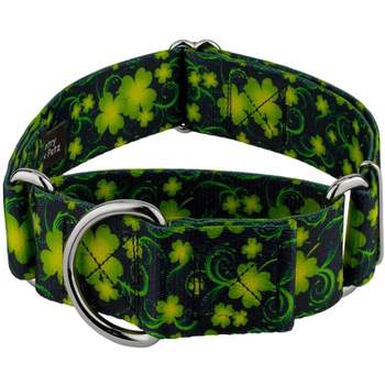 Country Brook Petz 1 1/2 Inch Clovers in the Wind Martingale Dog Collar