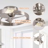 Parrot Uncle 20" Silver Modern Cage Ceiling Fans with Light and Remote - 4 of 4