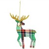 Gibson Holiday Reindeer Ornament 4 Piece Set in Red and Green - 3 of 4
