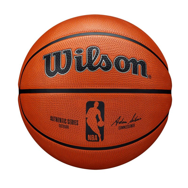 Wilson NBA Authentic Series Outdoor 28.5&#34; Basketball - Brown, 1 of 12