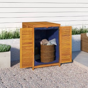 Garden Storage Box Natural wood Solid acacia wood, PE liner Medium - 1 of 4