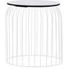 vidaXL Coffee Table Set of 3 White Metal Small, Medium, Large - 4 of 4