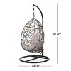 Christopher Knight Home Berkley Outdoor Wicker Tear Drop Hanging Chair with Stand - 3 of 4