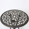 Osparple Outdoor Patio Furniture Bistro Set Aluminum Hollow Design Bar Conversation Chairs and Round Table for Garden, Backyard, Terrace - 3 of 4