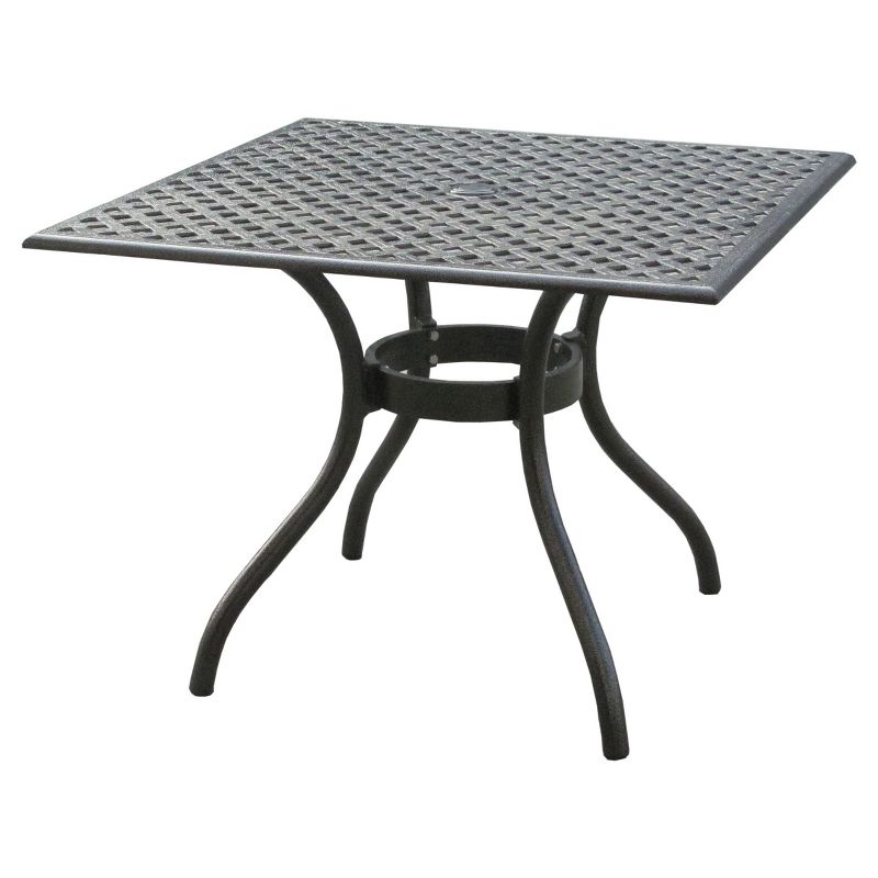 Cayman Square Cast Aluminum Table - Black Sand - Christopher Knight Home, 1 of 6