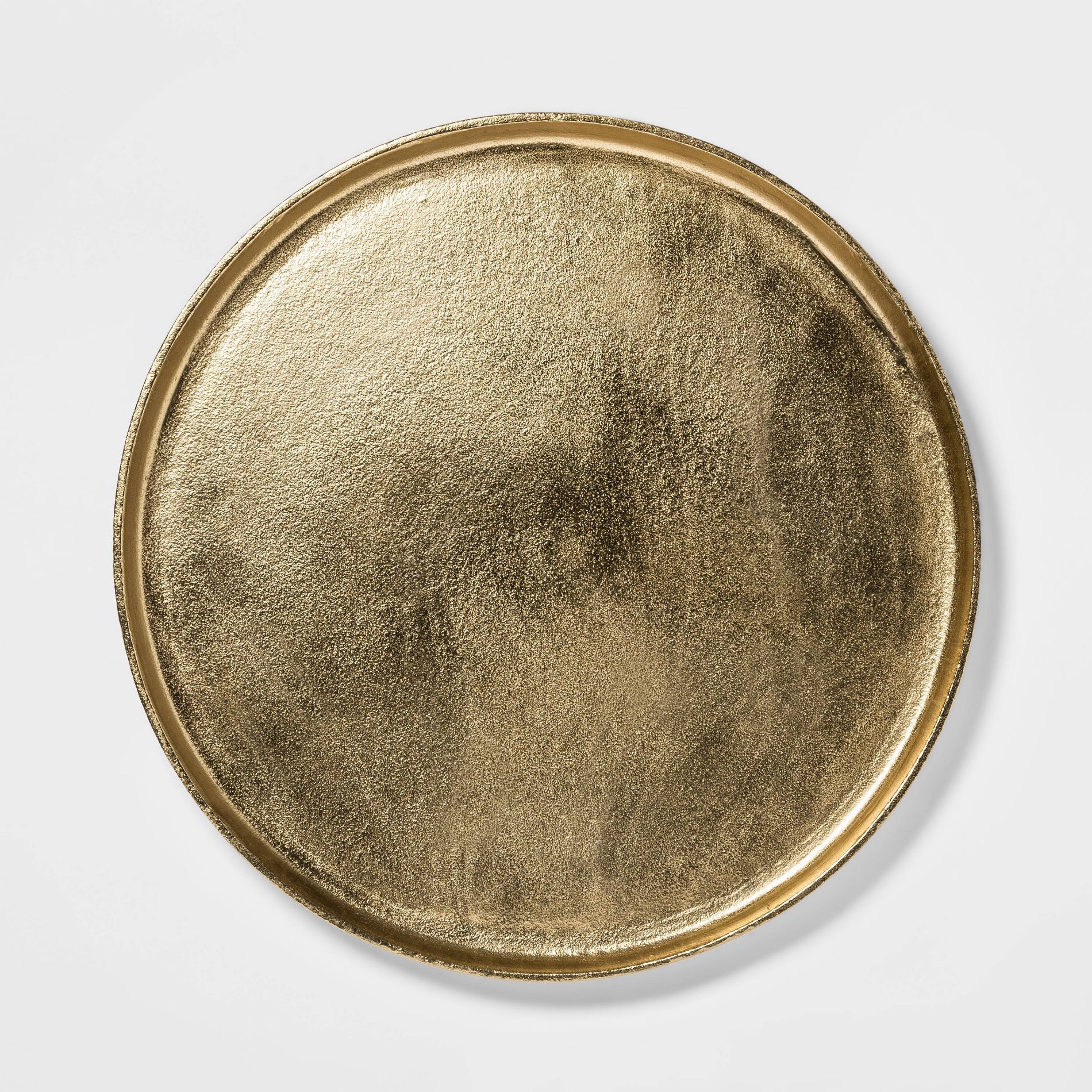 17.6" Round Aluminum Tray Gold - Threshold™