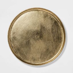 17.6" Round Aluminum Tray Gold - Threshold™