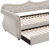 Acme Furniture Twin/Full Adkins Bed Beige Velvet - 2 of 4