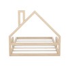 Kumasinova Solid Wood Twin/Full Size Bed Frame,Twin/Full Bed Frame with House-Shaped Headboard,No Box Spring Needed Twin/Full Bed Frames for Kids - 3 of 4