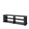 Flat Panel TV Stand for TVs up to 68" Ravenwood Black - CorLiving: Contemporary Media Console with Open Storage - 3 of 4