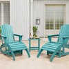 TROPOW Ottoman for Adirondack Chair, HDPE Adirondack Ottoman Footrest, Weather Resistance Outdoor Footstool for Outside Porch Pool - 2 of 4
