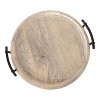 Kate and Laurel Bruillet Lazy Susan Tray, 20x20, Natural - 3 of 4