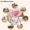Foldable Lounger Faux Fur Saucer Chair for Dorm & Bedroom - 4 of 4