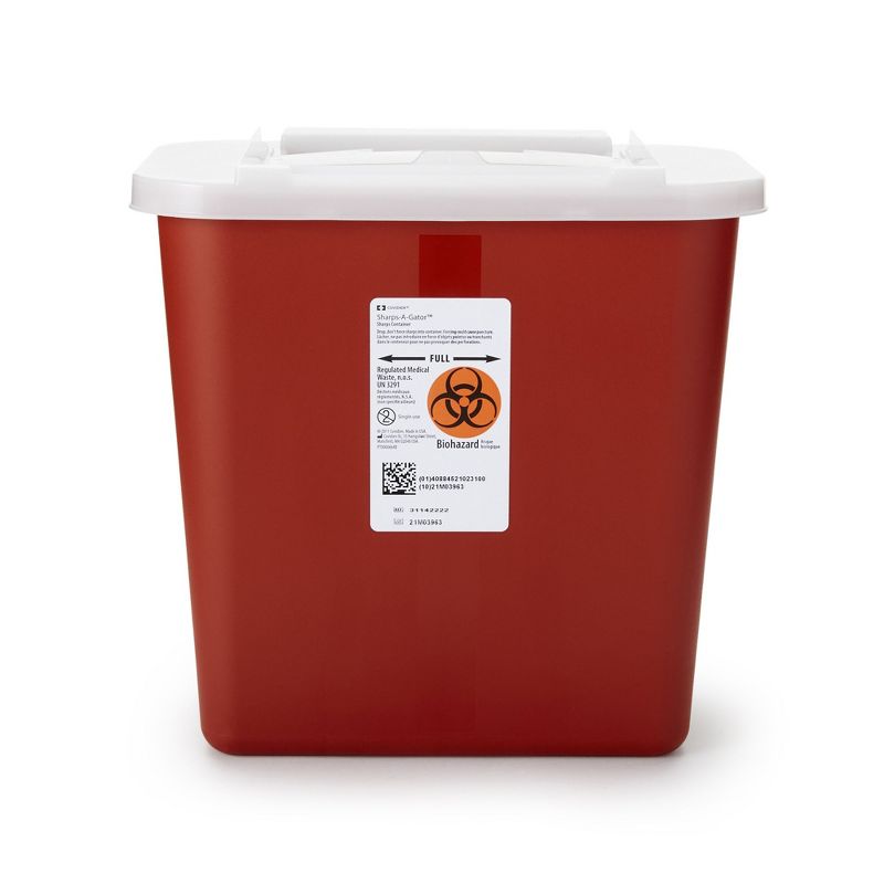 Sharps-A-Gator Sharps Container 2 gal. Vertical Entry, 1 of 4