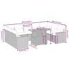 vidaXL Garden Sofa Set Gray - 3 of 4
