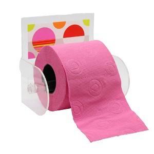 Evideco French Home Goods Toilet Paper Holder Suction Mounted - Stylish and Durable Bathroom Accessory - 1 of 4