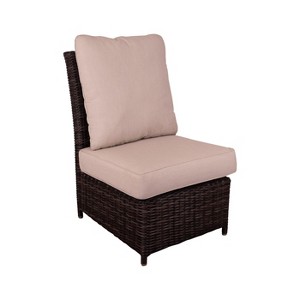 Courtyard Casual Cheshire Armless Middle for sectional Middle Chair can not recline Solution Dyed Acrylic with EverBloc DWR Treatment - 1 of 4