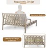 YOOCOZZ Patio Wooden Daybed with Curved Armrests and Four Pillows - 3 of 4