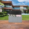 VisioGear 75gal Lockable Outdoor Garden Plastic Storage Deck Box for Tools Cushions Toys, Grey & Black, 44"*19.3"*21.3" - 4 of 4