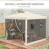 Vynxaria Outsunny 10' x 10' Pop Up Canopy Tent with Netting, UV-Resistant Sun Shelter, Height Adjustable with Windows - 4 of 4