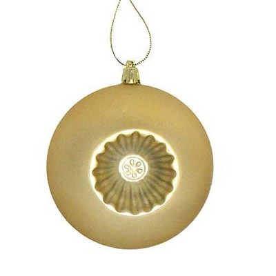 Northlight 6ct Matte Retro Reflector Shatterproof Christmas Ball Ornament Set 4" - Gold