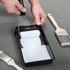 Impresa 12 Pack 4 Inch Paint Tray Pans with Liners for Rollers, Disposable, Ripped Deep, Small Plastic Paint Trays for Painting Walls (Black) - 2 of 4