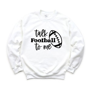 Simply Sage Market Women's Graphic Sweatshirt Talk Football To Me Ball - 1 of 4