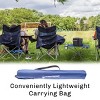 Camp Table-Outdoor Folding Table with 2 Cupholders and Carrying Bag-For Camping, Hiking, Beach, Picnic, or Sporting Events by Leisure Sports (Blue) - 4 of 4