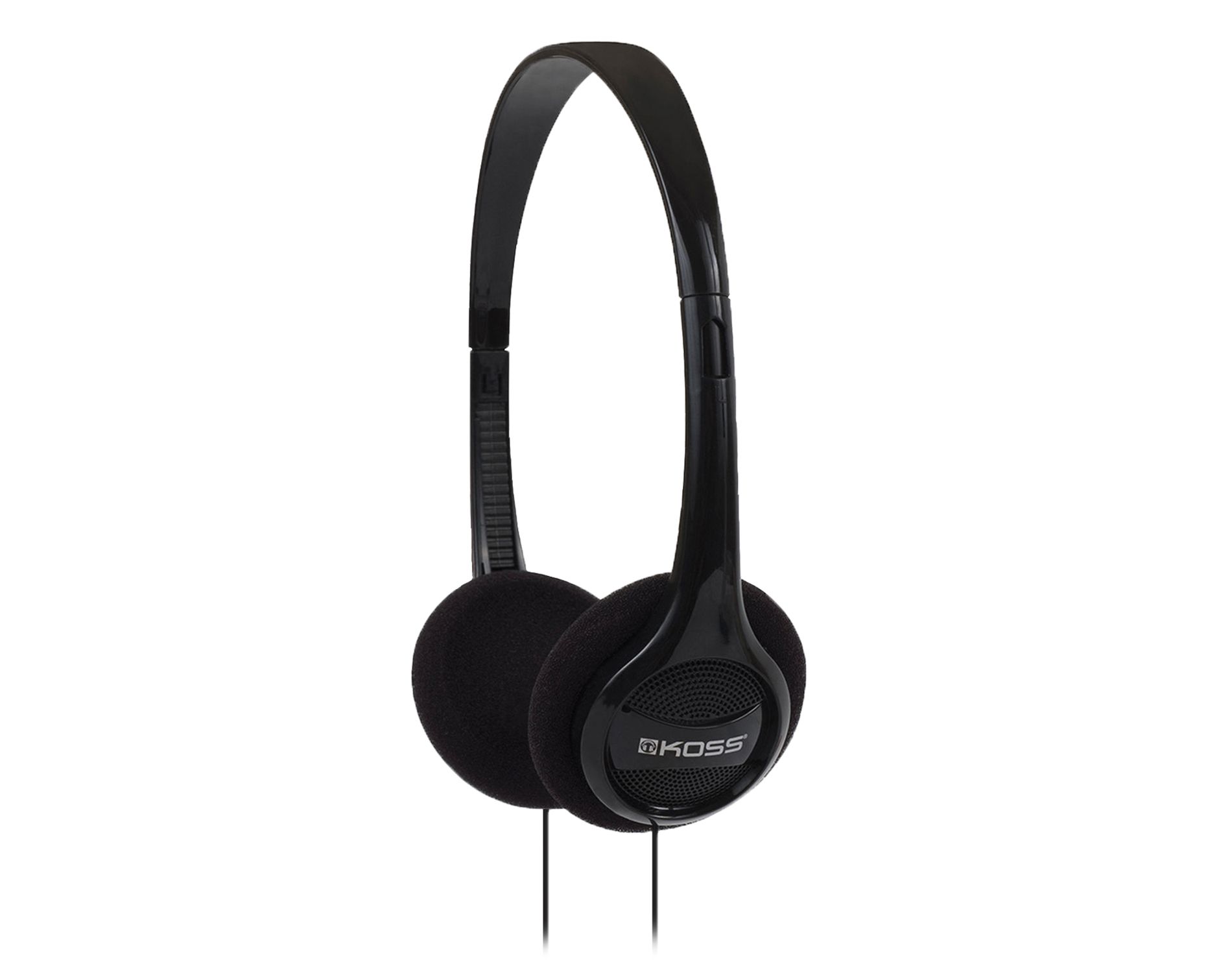 Koss® KPH7 On-Ear Headphones in Hang-Bag Packaging, Black