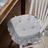 Sawyer Mill Blue Ticking Stripe Ruffled Chair Pad 16.5x18 - 4 of 4