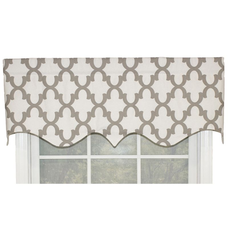 Ogee Style All Season Regal 3" Rod Pocket Valance 50" x 17" Taupe by RLF Home, 2 of 5