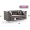 TiramisuBest Dark Gray Traditional Loveseat, Classic Upholstered Sofa for Living Room or Sitting Area - 4 of 4