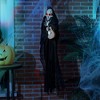 Whisen Halloween Animatronic Guitar-Playing Reaper, Motion & Sound Activated, Glowing Eyes - Black - 2 of 4