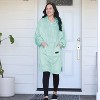 Catalonia Women’s Plush Hoodie Sweatshirt Dress, Casual Snuggly  Pullover Sweater with Kangaroo Pocket, Womens Fall Tops, One Size - 2 of 4