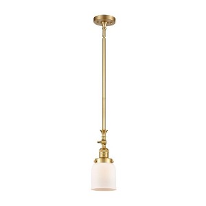 Bell - 1 Light Stem Hung Tiltable Mini Pendant In Industrial Style-14 Inches Tall and 5 Inches Wide - 1 of 1