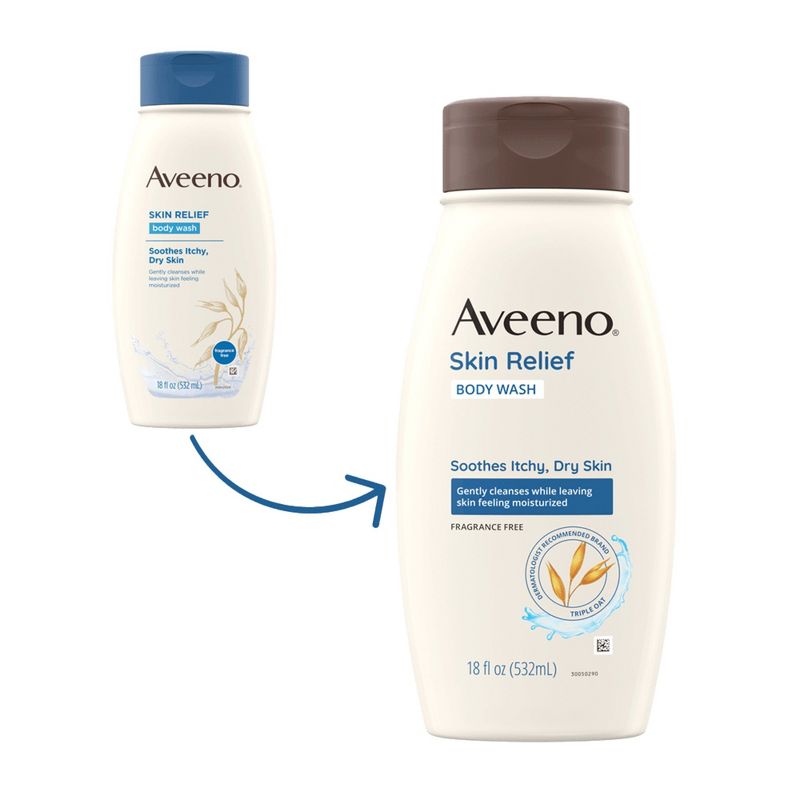 Aveeno Skin Relief Liquid Body Wash - Unscented - 12 oz., 1 Count, 2 of 4