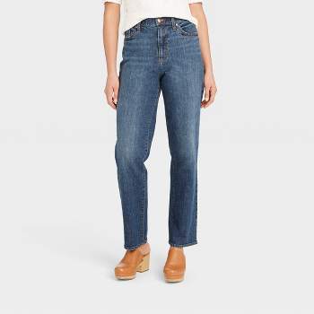 Retro americana Street Solto Straight-Leg Bordada Jeans Mulheres