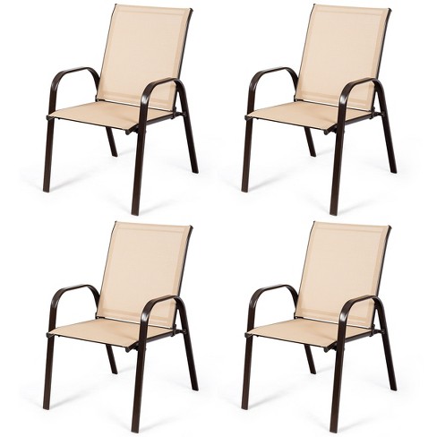 Steel sling outdoor patio dining online chair