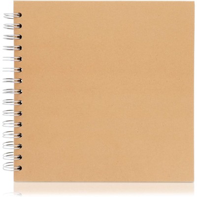 Paper Junkie Hardcover Kraft Blank Page Scrapbook Photo Album, 40 Sheets, 8 X 8 inches