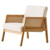 Sapphtopaz 1pc Mid-Century Accent Chair Upholstered Lounge Chair with Solid Wood Frame Soft Cushion, Living Room Chair Comfy Chair - 2 of 4