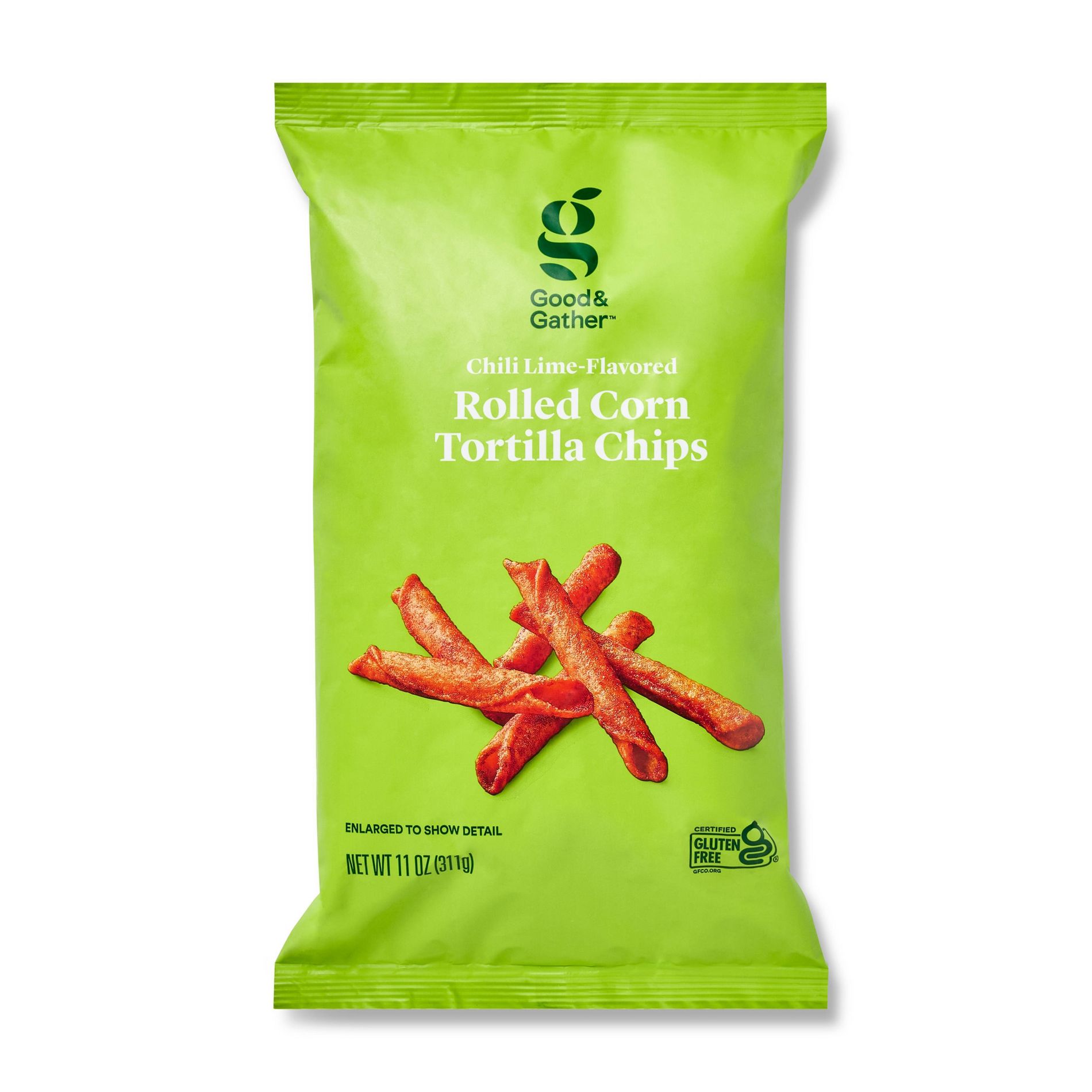 Chili Lime-Flavored Rolled Corn Tortilla Chips - 11oz - Good & Gather™