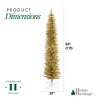 Home Heritage 7 Foot Prelit Artificial Pencil Christmas Holiday Tree with White LED Lights, Folding Metal Stand and Easy Assembly - image 3 of 4