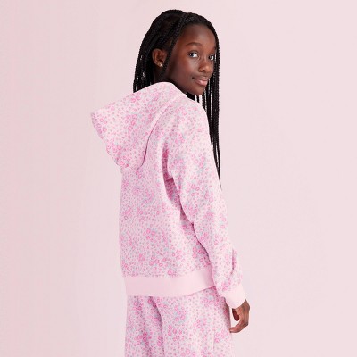 LoveShackFancy x Target Girls' Sophia Roseheart French Terry Hooded Sweatshirt - LoveShackFancy x Target Rose Pink XXL — фото 2