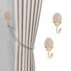 Unique Bargains Curtain Holdbacks Peacock Wall Hooks Zinc Alloy 3.74"x2.36" 1 Pair - 2 of 4