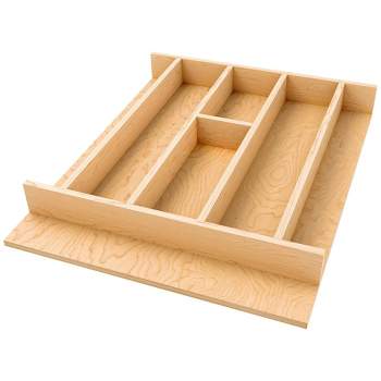 Rev-A-Shelf Natural Maple Right Size Utensil Insert Home Storage Kitchen Organizer 7 Compartment Drawer Accessory, 16 1/4" x 19 1/2", 4WUT-21SH-1
