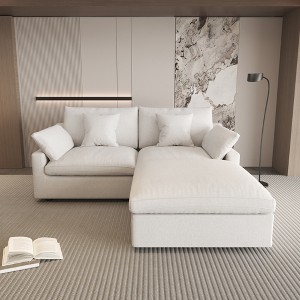 WJShome Cloud Couch Modular Sectional Sofa,82.68" L Shaped Couch,Down Filled Convertible Wide Seater,2 Seater+Ottoman,Covers Washable&Replaceable - 1 of 4