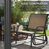 Syemin Patio Accent Chairs Set of 2, Outdoor Chair, Park Love Seat with Breathable Sling Fabric for Lawn, Garden and Porch, Black, 29.5"*26"*33.5" - 4 of 4