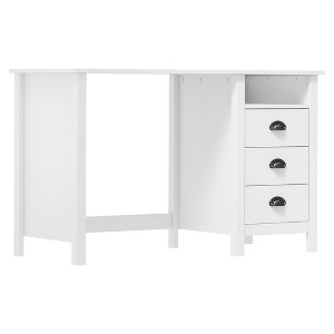 Desk White Solid pine wood 47.2x19.7x29.1 in Desk Rectangular - 1 of 4