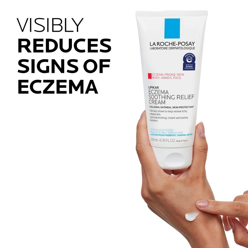 La Roche Posay Lipikar Eczema Soothing Relief Body &#38; Face Cream Unscented - 6.76 fl oz, 5 of 13