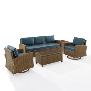 Crosley 5pc Bradenton Steel Outdoor Patio Conversation Furniture Set - 1 of 4